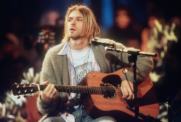 The green cardigan that Kurt Cobain wore during Nirvana's appearance on 
