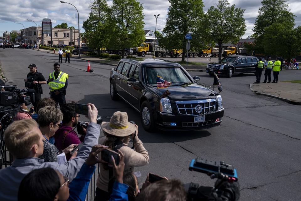 President Biden's motorcade.