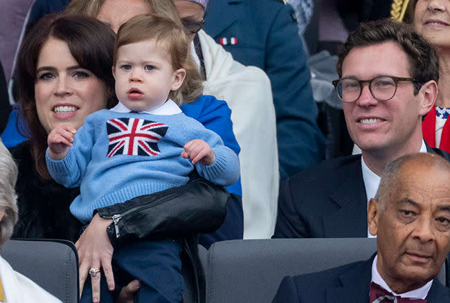 Princess Eugenie with son August Queens Jubilee