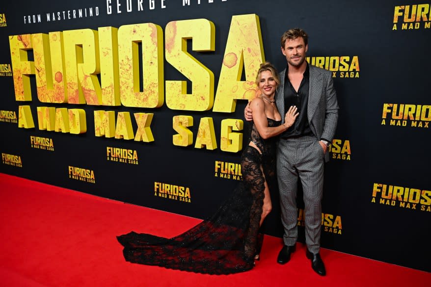 Elsa Pataky and Chris Hemsworth at the Australian premiere of Furiosa: A Mad Max Saga at Sydney's State Theatre