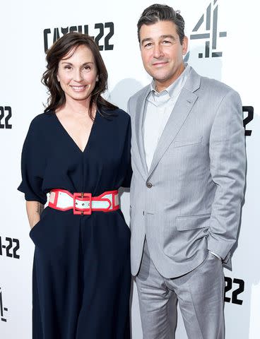 <p>Karwai Tang/WireImage</p> Kathryn Chandler and Kyle Chandler attends the "Catch 22" UK premiere at the Vue Westfield on May 15, 2019 in London, United Kingdom.