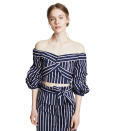 <p>Navy striped blouse, $78, <a rel="nofollow noopener" href="https://www.shopbop.com/navy-stripe-blouse-joa/vp/v=1/1571168803.htm?folderID=45675&fm=other-shopbysize-viewall&os=false&colorId=13497" target="_blank" data-ylk="slk:shopbop.com;elm:context_link;itc:0;sec:content-canvas" class="link ">shopbop.com</a> </p>