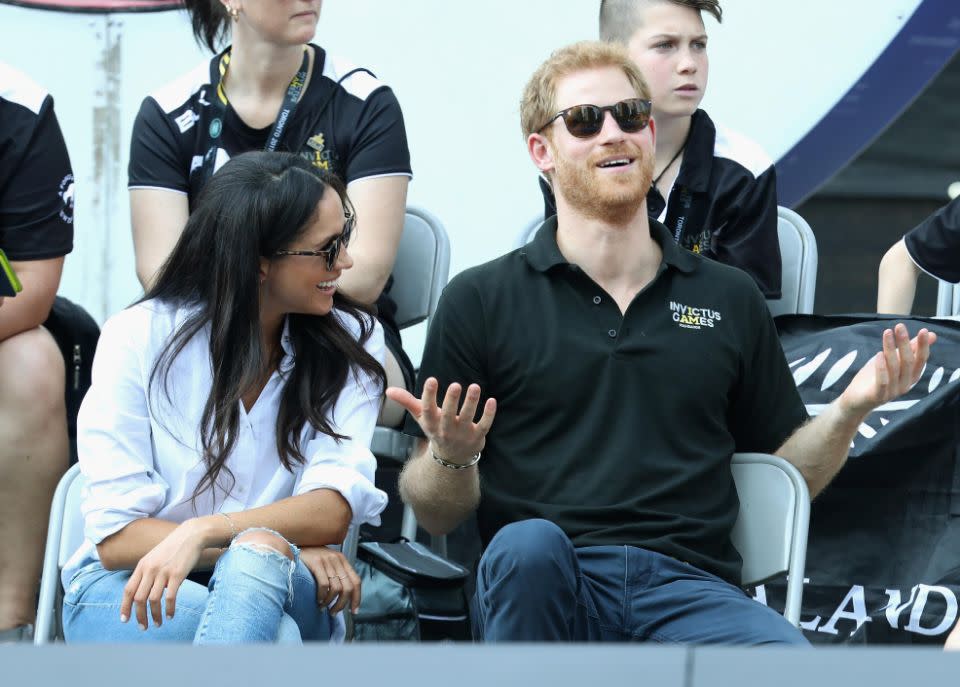 Harry and Meghan make each other laugh. Source: Getty