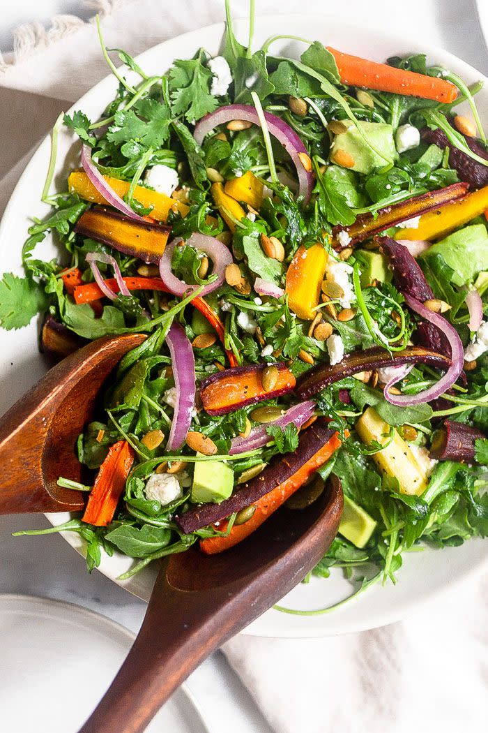 Roasted Carrot and Arugula Salad