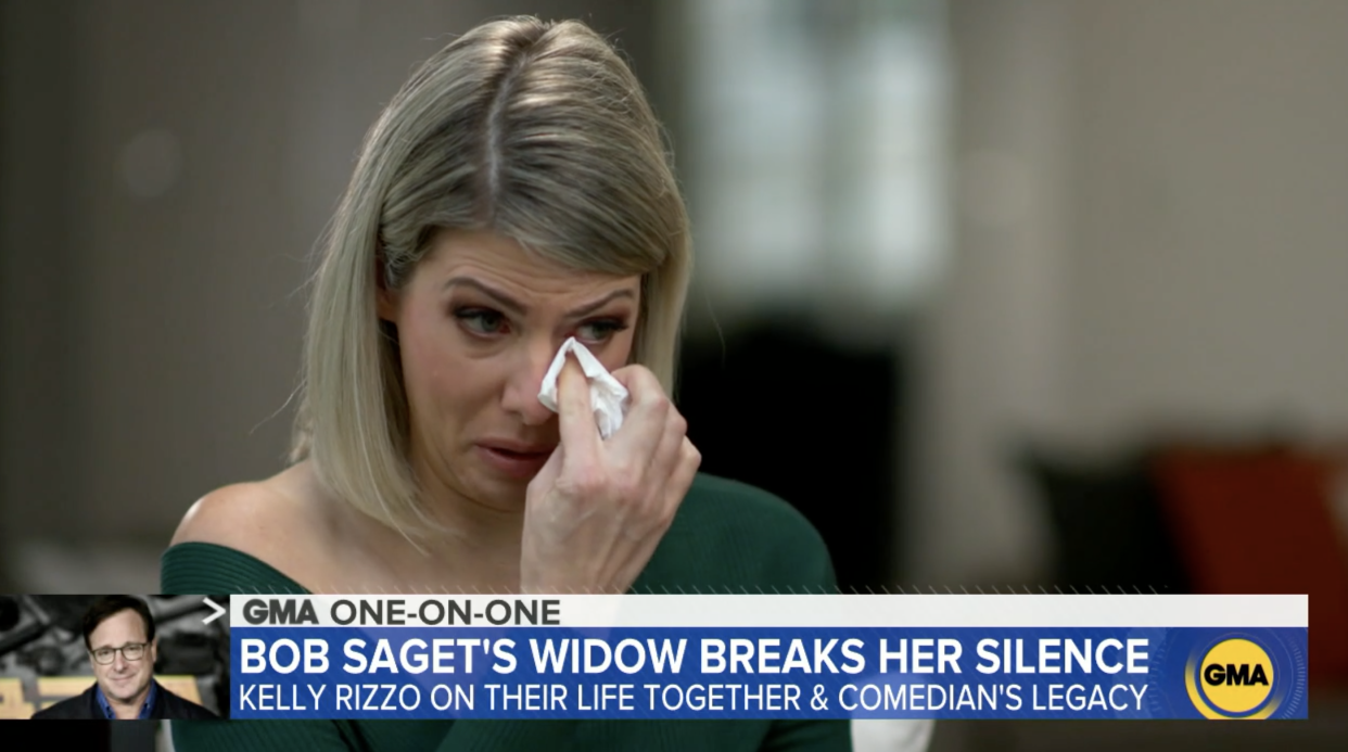 "I was just so honored to be his wife," Rizzo said, through tears, on Good Morning America. (Screenshot: GMA)