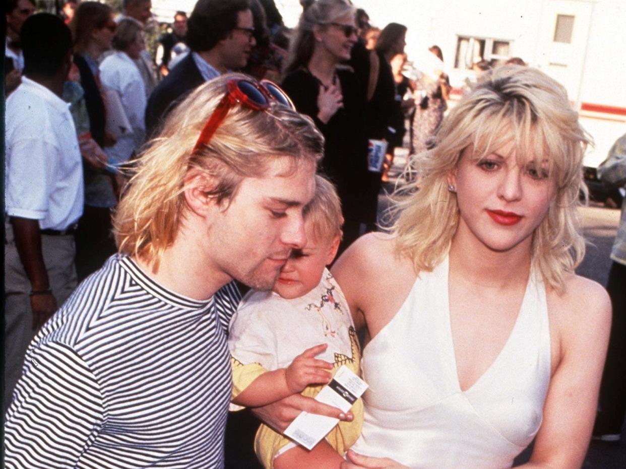 Kurt Cobain, Courtney Love and Frances Bean Cobain: Photo by Globe Photos/Mediapunch/REX