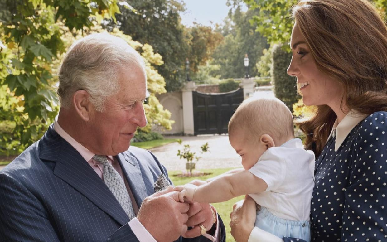 Prince Charles dotes on Prince Louis in a new photo released by Buckingham Palace. Source: Chris Jackson/Getty Images via Buckingham Palace