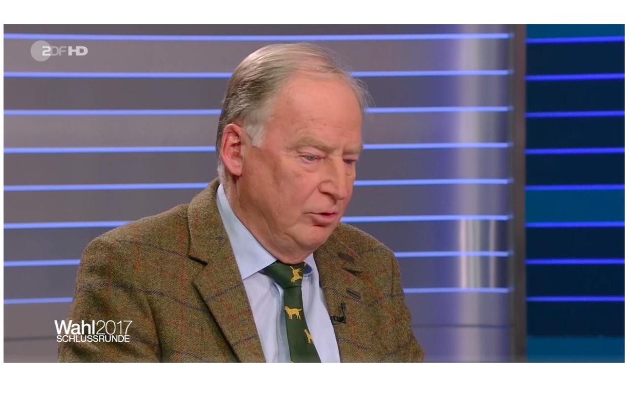 Alexander Gauland, Bildquelle: Screenshot ZDF