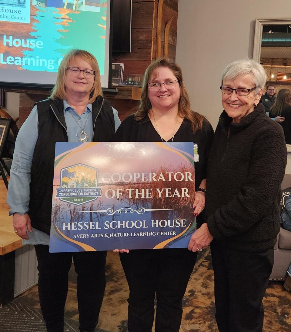 The Hessel School House was recognized as the 2023 Cooperator of the Year at the Chippewa Luce Mackinac Conservation District annual meeting.