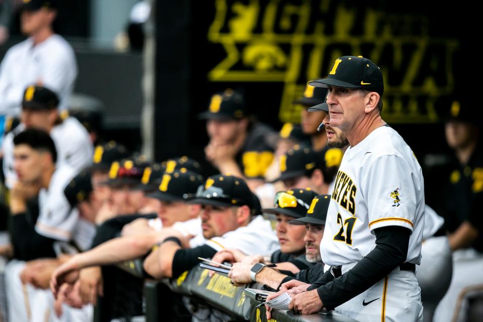 Four Hawkeye players were missing from the Iowa dugout for a weekend series against Ohio State.