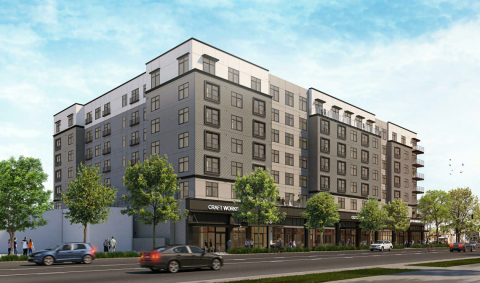 Anthem Properties Group is constructing an eight-story apartment building on the 1500 block of S Street in downtown Sacramento, California.