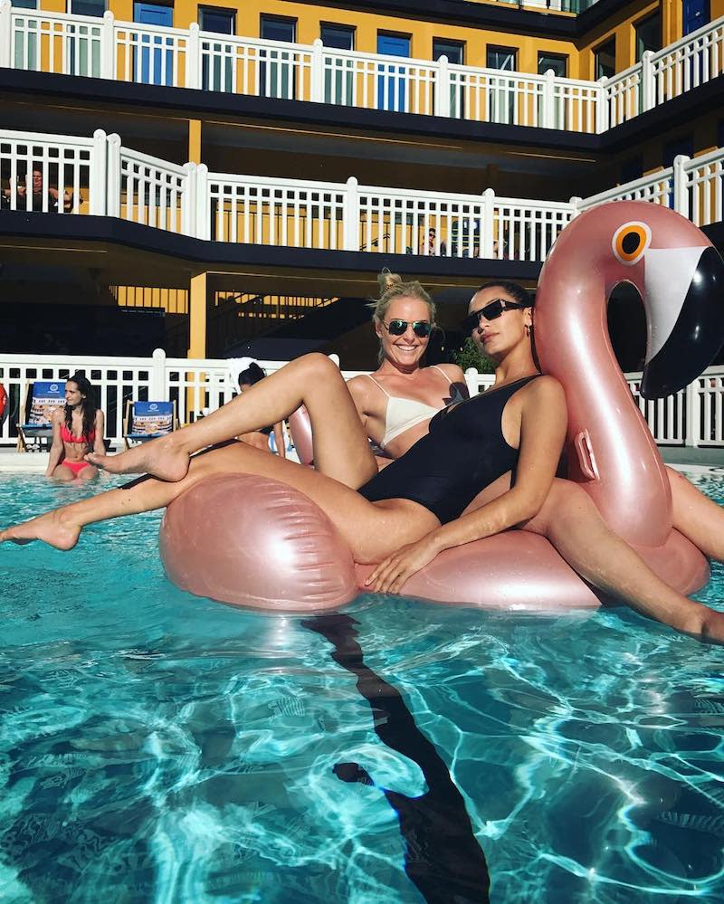 <p>Filed this under famous people problems: “Nothing like trying to look cute next to this super model,” the skiing superstar wrote as she posed with Bella Hadid on a flamingo in France. (Photo: <a rel="nofollow noopener" href="https://www.instagram.com/p/BVPlutiBq2e/?hl=en&taken-by=lindseyvonn" target="_blank" data-ylk="slk:Lindsey Vonn via Instagram;elm:context_link;itc:0;sec:content-canvas" class="link ">Lindsey Vonn via Instagram</a>) </p>