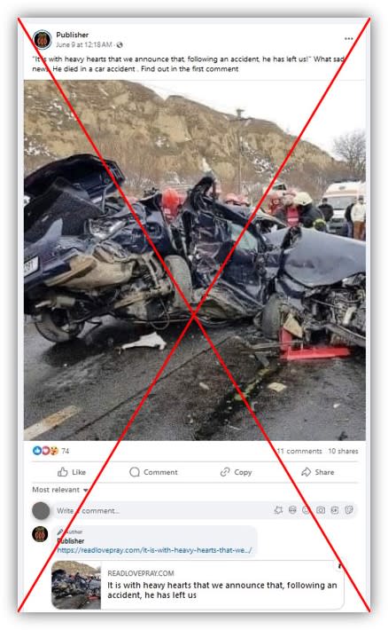 <span>Screenshot of the false Facebook post, captured on June 13, 2024</span>