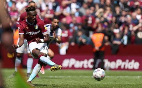 Abraham scored 26 goals on loan at promoted Aston Villa last season - Credit: ACTION PLUS