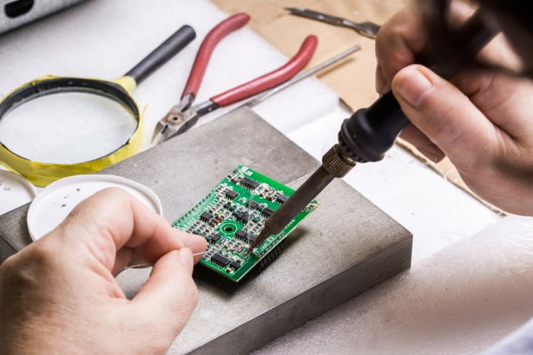 training, closeup, technician, micro, technical, printed, tool, solder, engineering, processor, mount, digital, engineer, circuit, technology, microchip, computer, soldering,