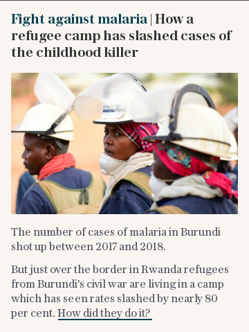 Fight against malaria | How a refugee camp has slashed cases of the childhood killer