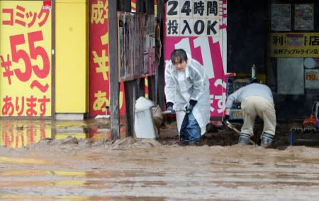 Aftermath of Typhoon Hagibis in Nagano Prefecture