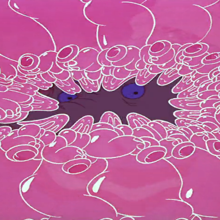 Pink elephants in the animated version