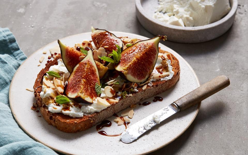 A soft, creamy tub of ricotta can be used in a huge variety of dishes, including this simple fig scattered toasted treat - © Patricia Niven