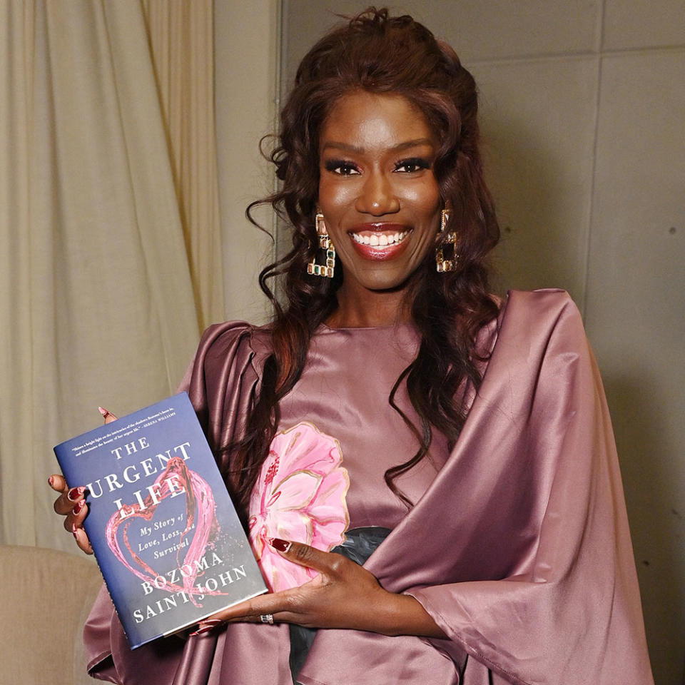 Bozoma Saint John poses with her new book, The Urgent Life, presented by Spring during NYFW: The Shows 2023 at Spring Studios on February 13, 2023 in New York City.