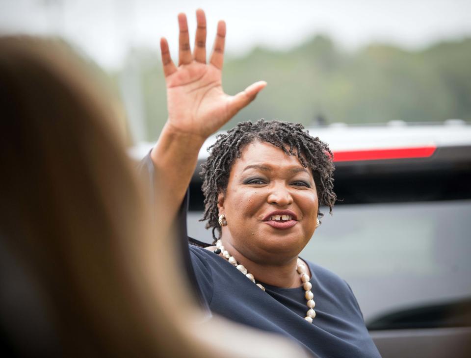 Stacey Abrams, shown campaigning in 2018 for Georgia governor, in 2019 became the first African-American woman to give the response to the State of the Union.