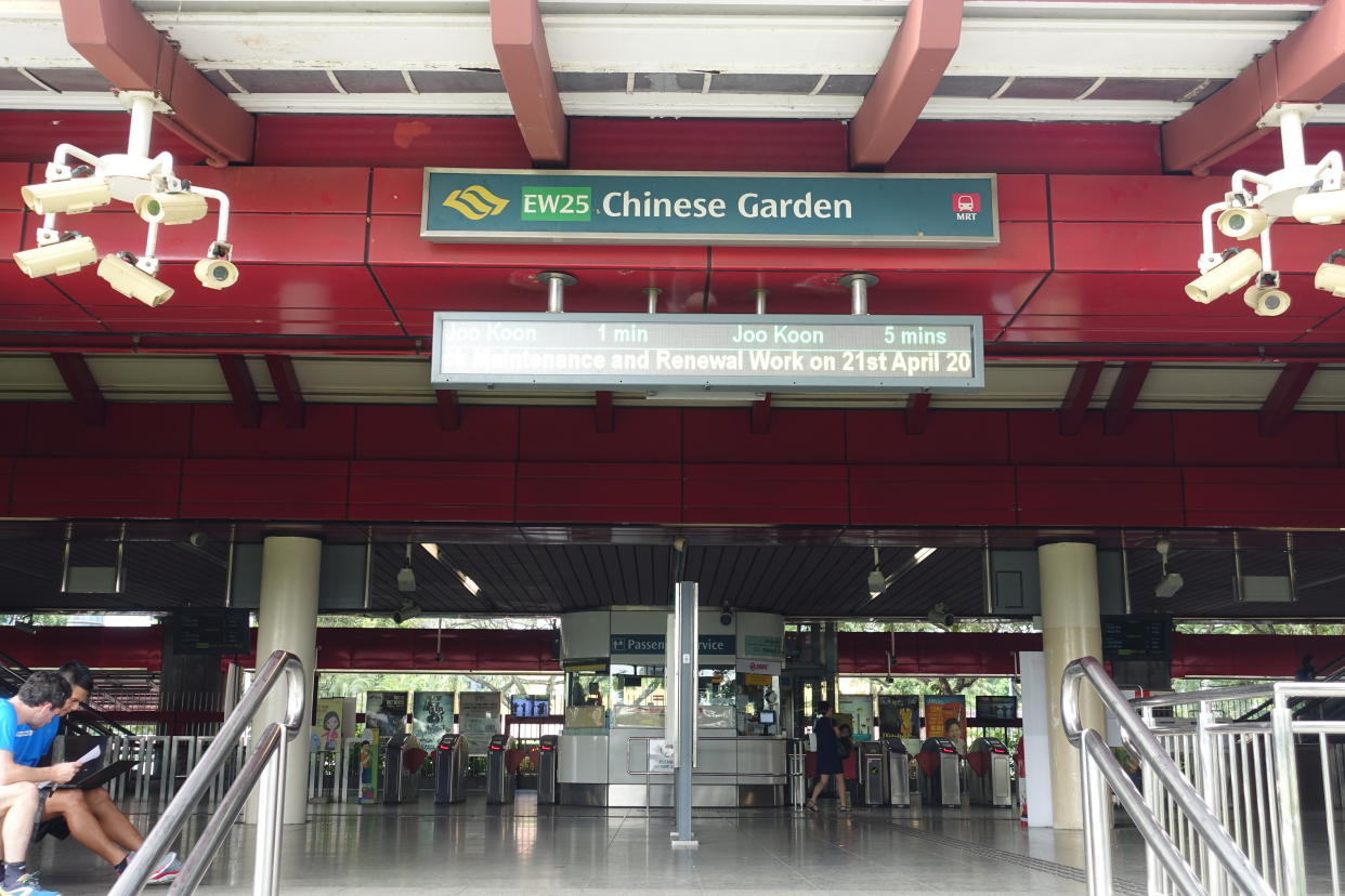 Chinese Garden MRT Station Singapore (Yahoo News Singapore file photo)