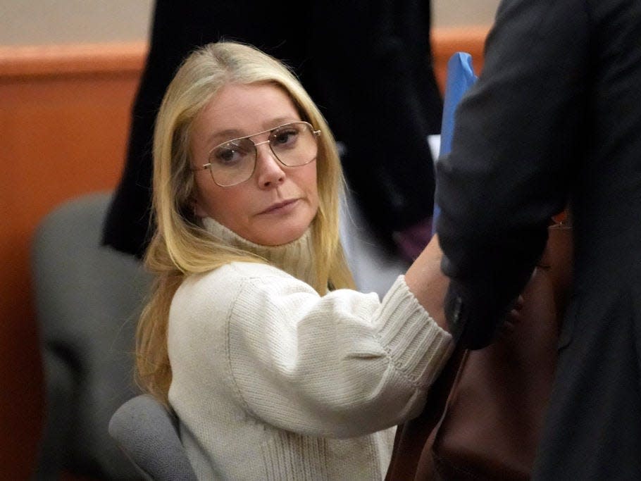 Gwyneth Paltrow in court for skiing 'out of control'