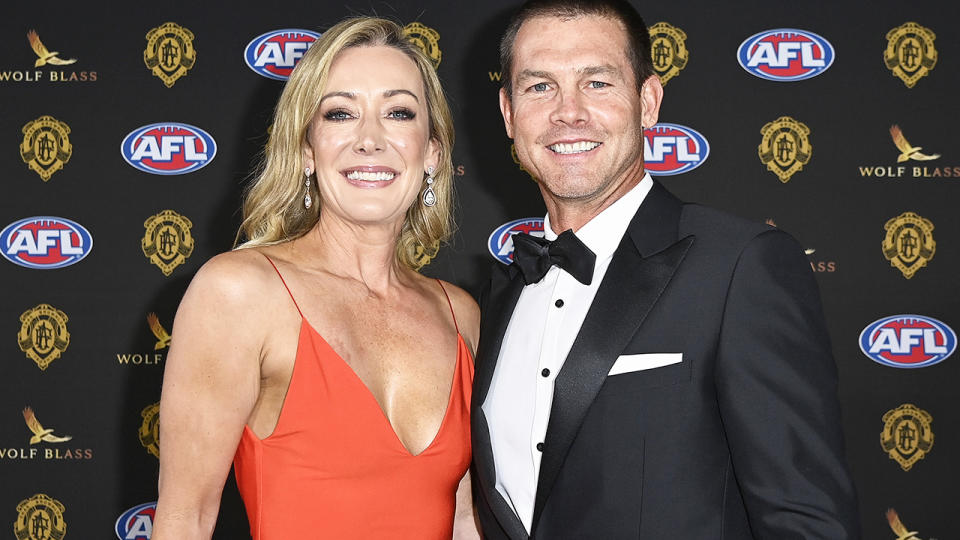 Ben Cousins attended the 2021 Brownlow Medal, which was held in Perth for the first time in the AFL's history due to the coronavirus pandemic. (Photo by Stefan Gosatti/Getty Images)