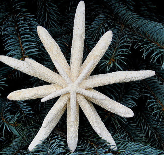 pottery barn starfish tree topper