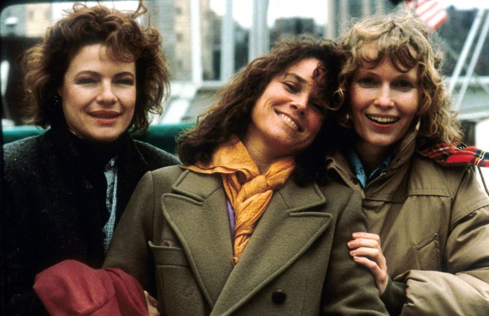 <p>Mia Farrow, Barbara Hershey and Dianne Wiest star as Hannah and her younger sisters Lee and Holly, all of whom come together (along with a lot of emotional baggage) for three Thanksgivings in a row. <a class="link " href="https://www.amazon.com/Hannah-Her-Sisters-Woody-Allen/dp/B00YD55Z94/?tag=syn-yahoo-20&ascsubtag=%5Bartid%7C10056.g.8078%5Bsrc%7Cyahoo-us" rel="nofollow noopener" target="_blank" data-ylk="slk:Watch Now;elm:context_link;itc:0;sec:content-canvas">Watch Now</a> <br></p>