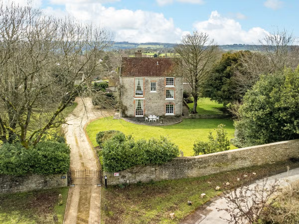 The former family home of Jacob Rees-Mogg in the village of Hinton Blewett, Somerset (ES)