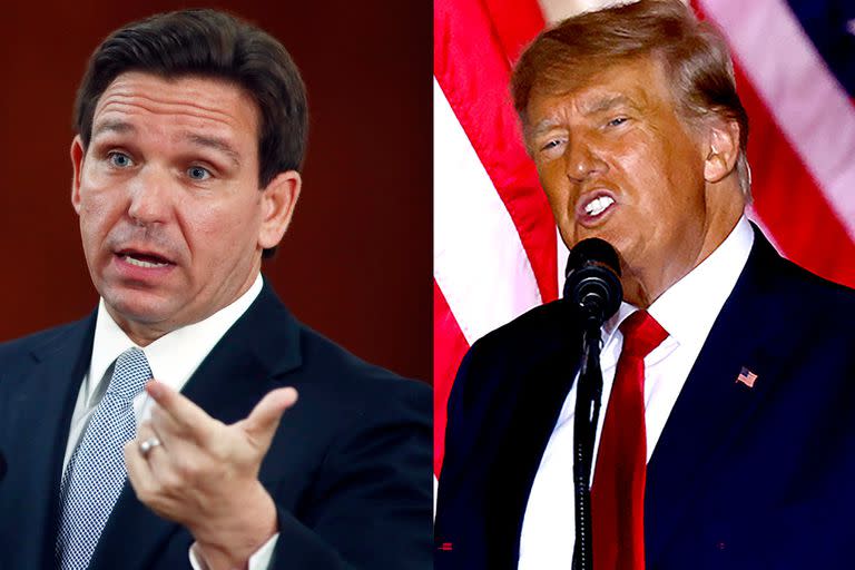 Ron DeSantis y Donald Trump son los republicanos que se perfilan para ser el candidato presidencial de 2024. Su regreso amenaza el respaldo norteamericano a Ucrania