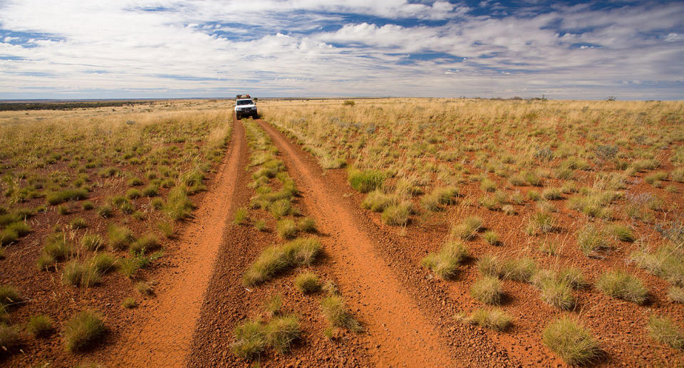 A young couple are missing in outback Western Australia Pilbara after call for help with the Toyota LandCruiser they were driving.