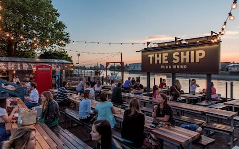 The Ship Wandsworth beer garden - Credit: The Ship