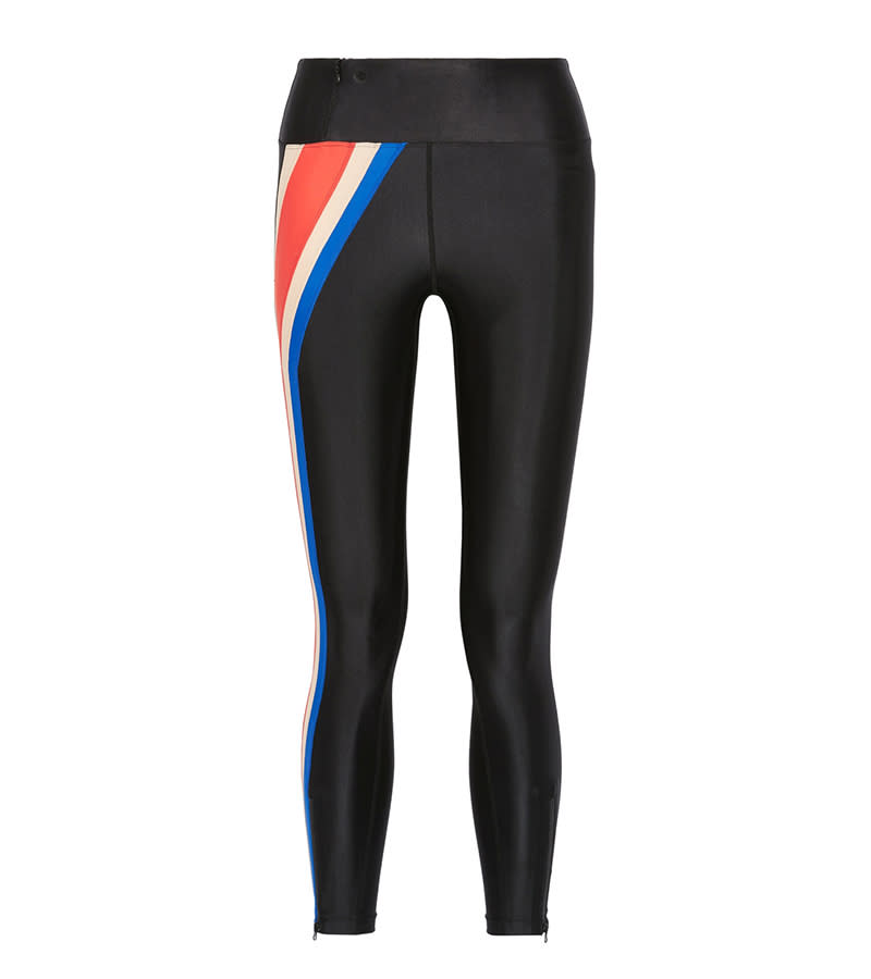 <p>If you are a fan of stripes, than you'll love these running tights by P.E. Nation. Everything about them screams cool, from the shiny satin fabric to the zipper detail at the ankles. </p> <p>$130 | <a rel="nofollow noopener" href="http://click.linksynergy.com/fs-bin/click?id=93xLBvPhAeE&subid=0&offerid=254155.1&type=10&tmpid=6894&RD_PARM1=https%3A%2F%2Fwww.net-a-porter.com%2Fus%2Fen%2Fproduct%2F855893%2FPE_Nation%2Fcp3-striped-stretch-leggings&u1=ISFASHIONWORKOUTPANTSALLDAY" target="_blank" data-ylk="slk:net-a-porter.com;elm:context_link;itc:0;sec:content-canvas" class="link ">net-a-porter.com</a></p>