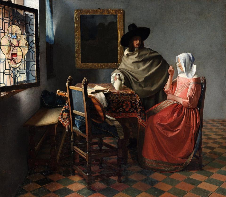 The Glass of Wine by Johannes Vermeer, 1659-61 (Rijksmuseum)