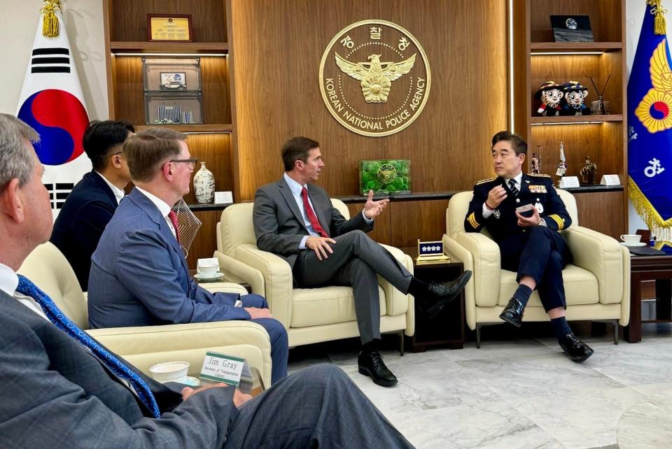 Kentucky Gov. Andy Beshear visited South Korea on an international business trip Monday, July 15, 2024.