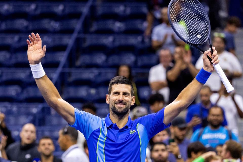 Up and running: Novak Djokovic  (AFP via Getty Images)