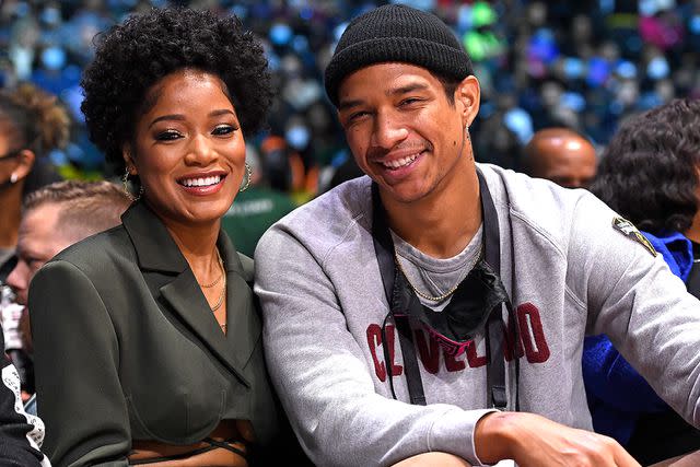 Juan Ocampo/NBAE via Getty Keke Palmer and Darius Jackson