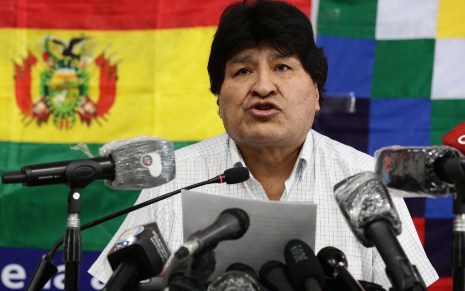 Bolivian ex-president Evo Morales - ALEJANDRO PAGNI/AFP via Getty Images