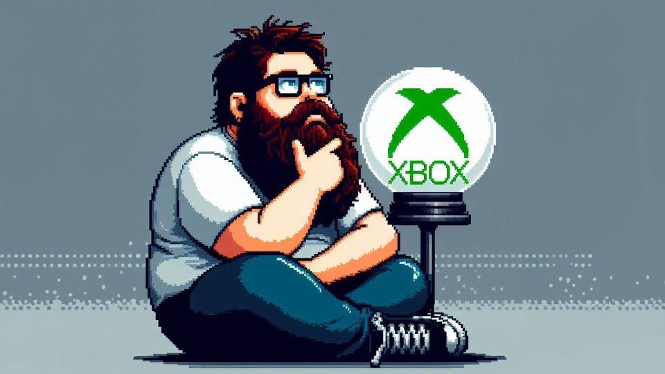 Beardy guy ponders over an Xbox crystal ball