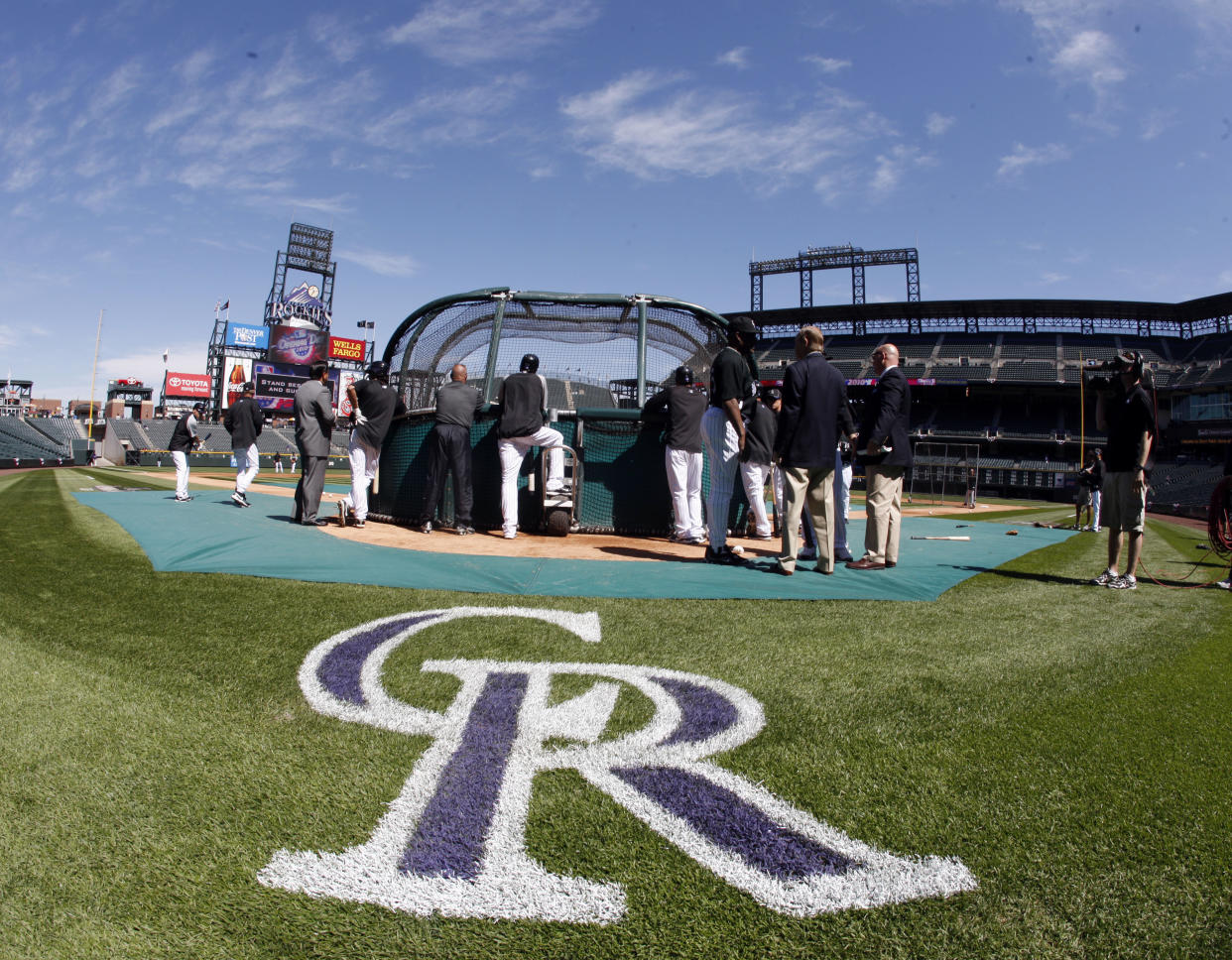 Jenny Cavnar will call play-by-play for the Rockies on Monday night. (AP Photo/David Zalubowski)