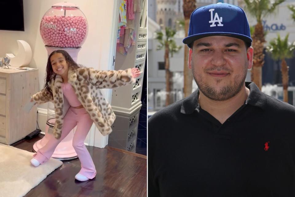 <p>Rob Kardashian/Instagram; Gabe Ginsberg/Getty</p> Dream Kardashian (L), Rob Kardashian (R)