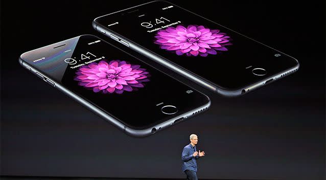 The iPhone 6 will have a screen measuring 4.7 inches, while the iPhone 6 Plus will be 5.5 inches. Photo: AP