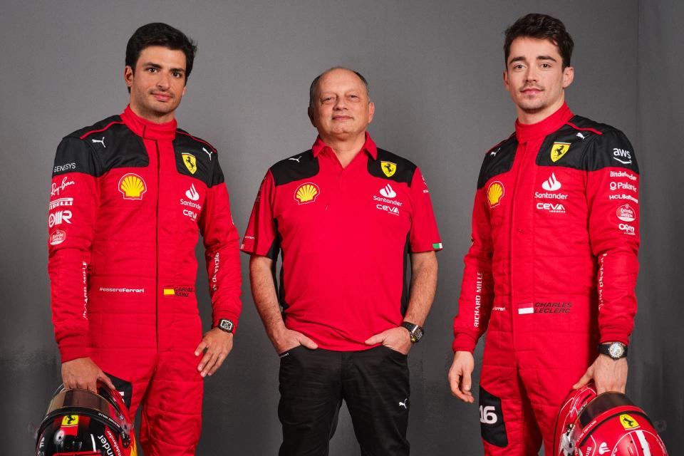 Charles Leclerc (right) said it is his goal to win the world championship (PA Media/Ferrari) (PA Media)