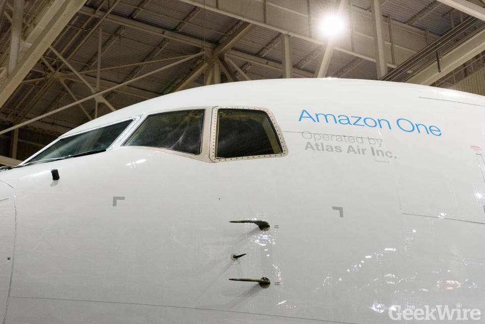 First Amazon Prime airplane debuts at Seafair after secret night flight