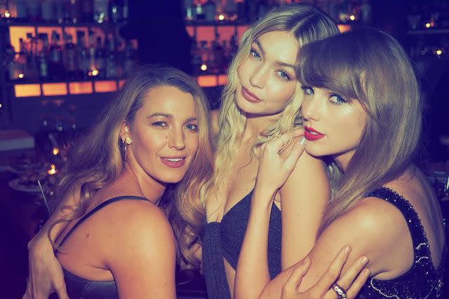 <p>Taylor Swift/Instagram</p> Blake Lively, Gigi Hadid and Taylor Swift at Swift's birthday party.