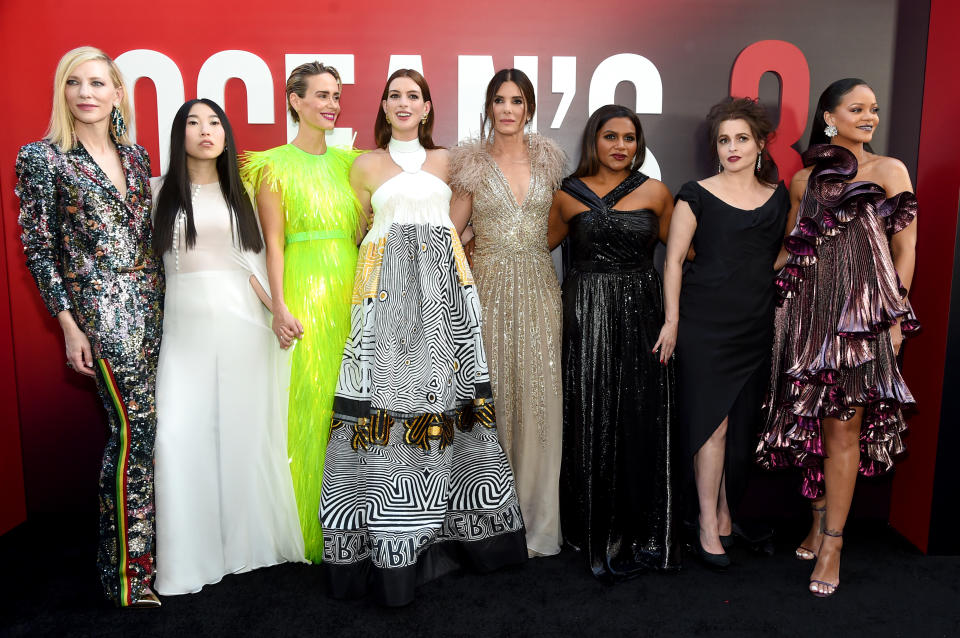 The cast of Ocean’s 8 at the New York City film premiere.