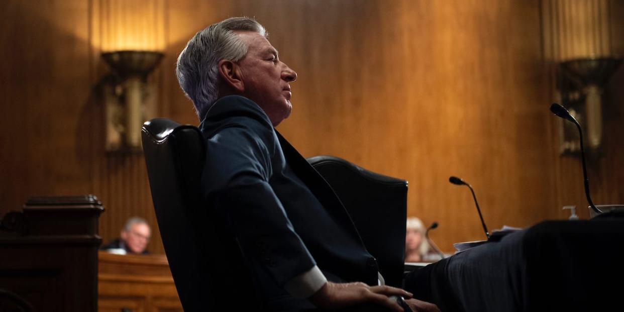 Sen. Tommy Tuberville, R-Ala., attends the nomination hearing of Cynthia Marten to be deputy Education secretary before the Senate Health, Education, Labor and Pensions Committee in Washington on Wednesday, March 24, 2021.