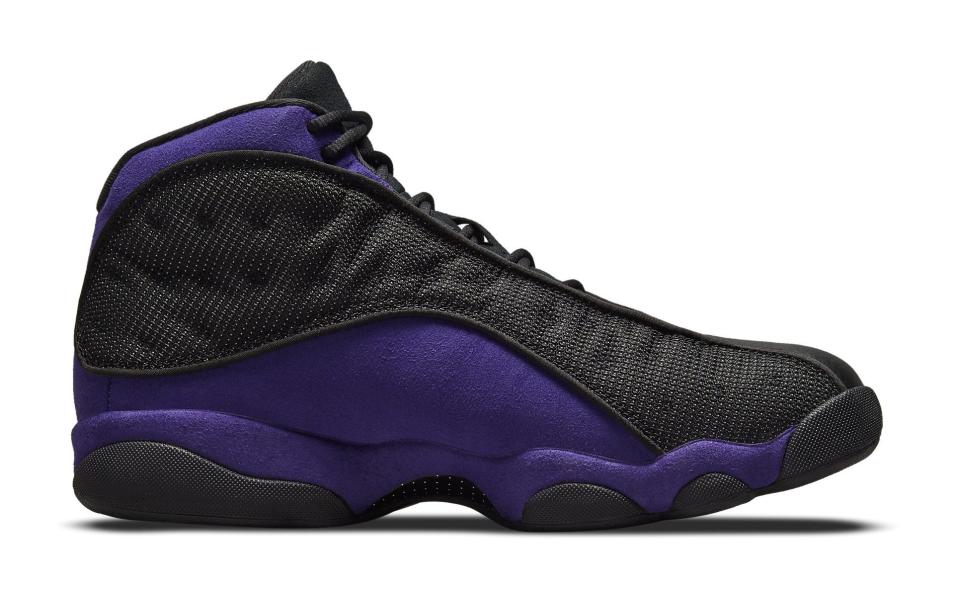 The medial side of the Air Jordan 13 “Court Purple.” - Credit: Courtesy of Nike
